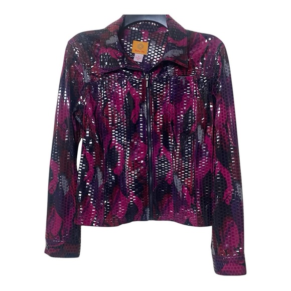 Ruby Rd Purple Blazer with Abstract Pattern. Sz 8 - Picture 1 of 11